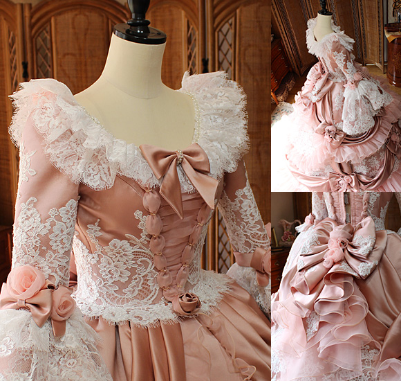 トップス ドレス デコルテ リボン スリーブ