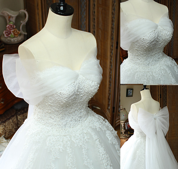 ハート ビスチェ リバレース ビーディング オフショルダー