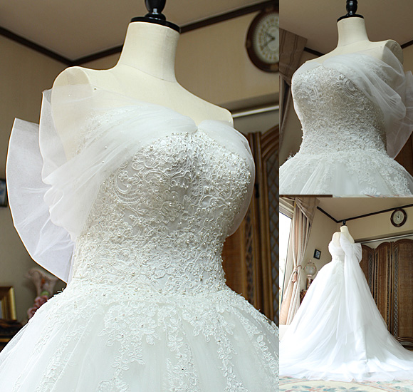 ビスチェ オフショルダー デザイン ビーディング