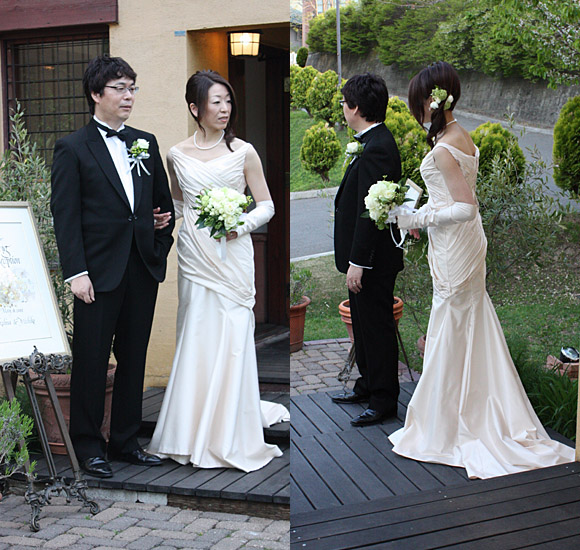 マーメイドラインのウェディングドレス 北海道函館市の花嫁様にドレスをオーダーメイド製作
