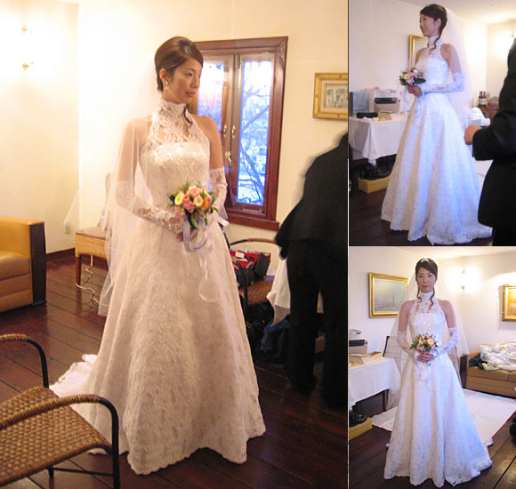 プリンセスラインのウェディングドレス オーダーメイド 北海道札幌市の花嫁様ドレス