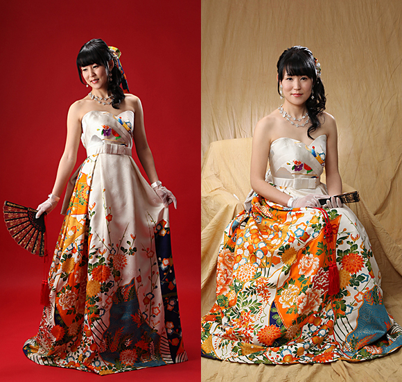 北海道の花嫁様に創り上げたリメイクオーダーメイドドレス 前撮撮影
