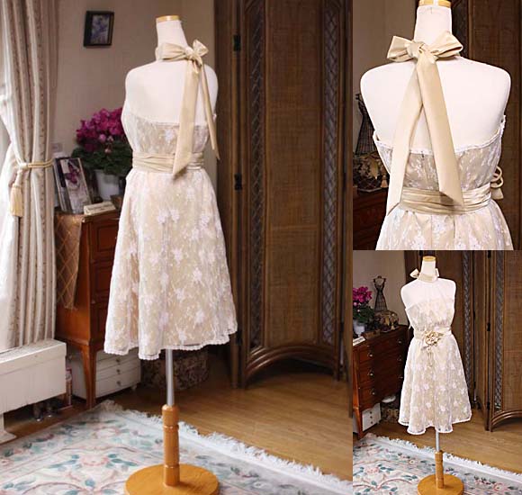 シャンパンカラードレス