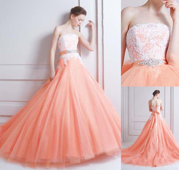 2WAYスカートで表現するカクテルドレス！オレンジのカクテルドレス 