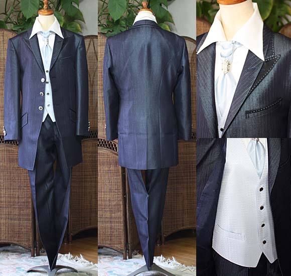 ロングチュニック タキシード クリスタルネイビー レンタル セミオーダー販売