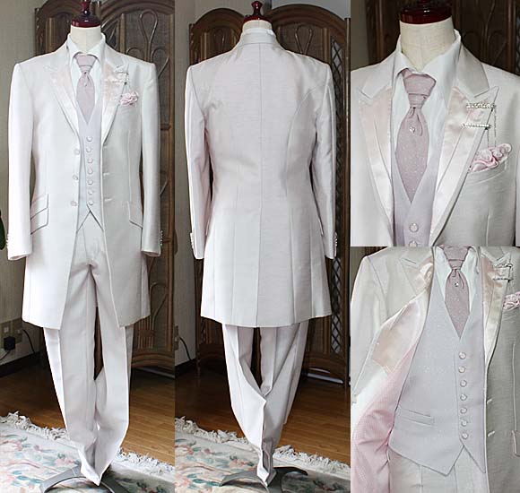 ロングタキシード シャイニーズラブシルバーピンク レンタル セミオーダー販売