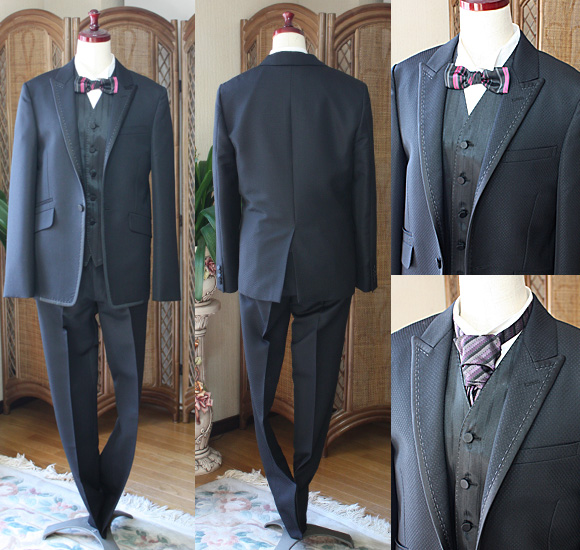 フレンチ イーブニング タキシード ブラックセミオーダー販売