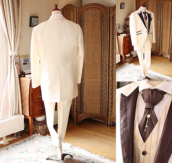 モーニングコート キャメルホワイト レンタル セミオーダー販売