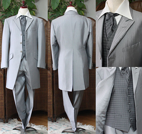 ショートフロックコート クールシルバー レンタル セミオーダー販売