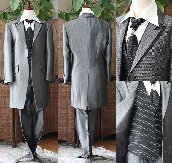 ショートフロックコート ジュエルグレー レンタル セミオーダー販売