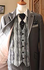 ロングタキシード グレー