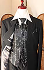 ショートフロックコート パールブラック