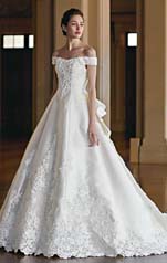 ウェディングドレス プリンセスライン ロングトレーン