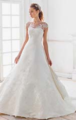 ウェディングドレス プリンセスライン ロングトレーン 2WAY