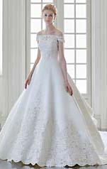 ウェディングドレス プリンセスライン 2WAYドレス ロングトレーン