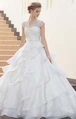 ウェディングドレス Aライン 2WAYドレス ロングトレーン