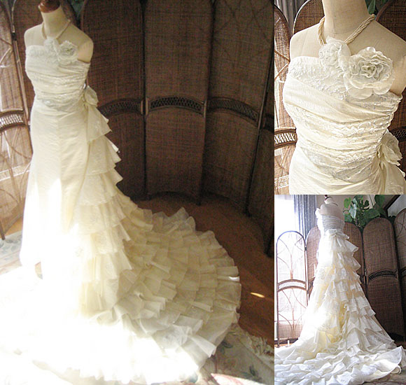 スレンダーラインが特徴。細身シルエットのマーメイドラインのウェディングドレス